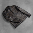 [FS] Ionic Distressed Brown Leather Biker Jacket