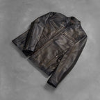 [FS] Ionic Distressed Brown Leather Biker Jacket