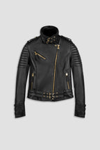 Jaws 3.0 Brushed Gold Hardware Leather Jacket