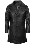 Jackson Men's Black 3/4 Length Real Leather Car Coat