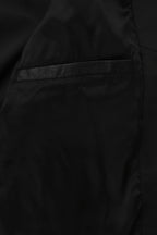 JACKIE Stylish Black Nappa Leather Jacket Standing Collar Women's