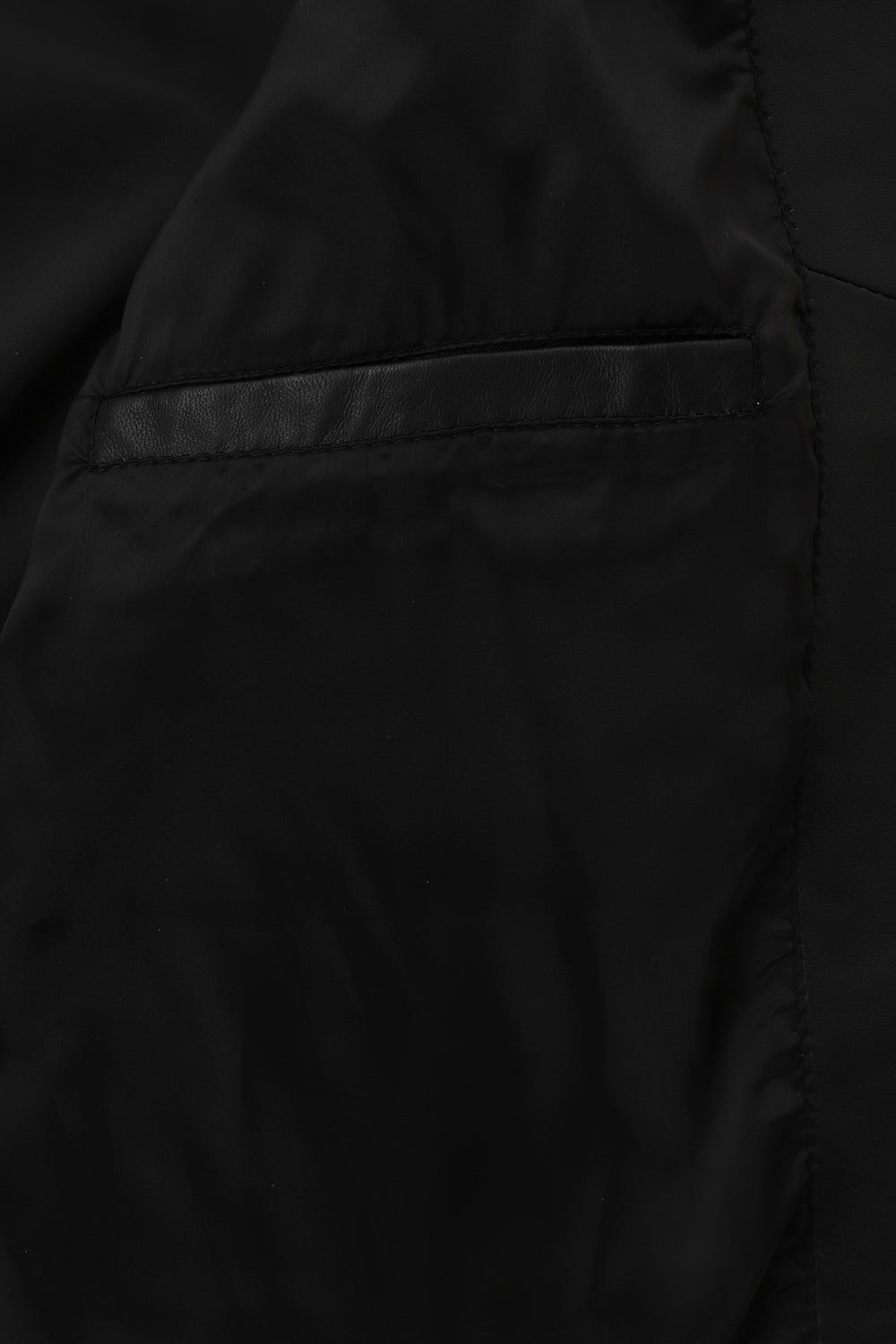 JACKIE Stylish Black Nappa Leather Jacket Standing Collar Women's