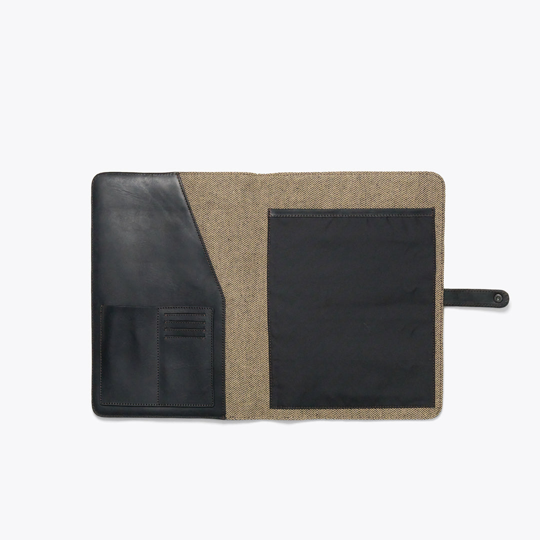 Limited Edition Jefferson Leather Travel Portfolio | Black