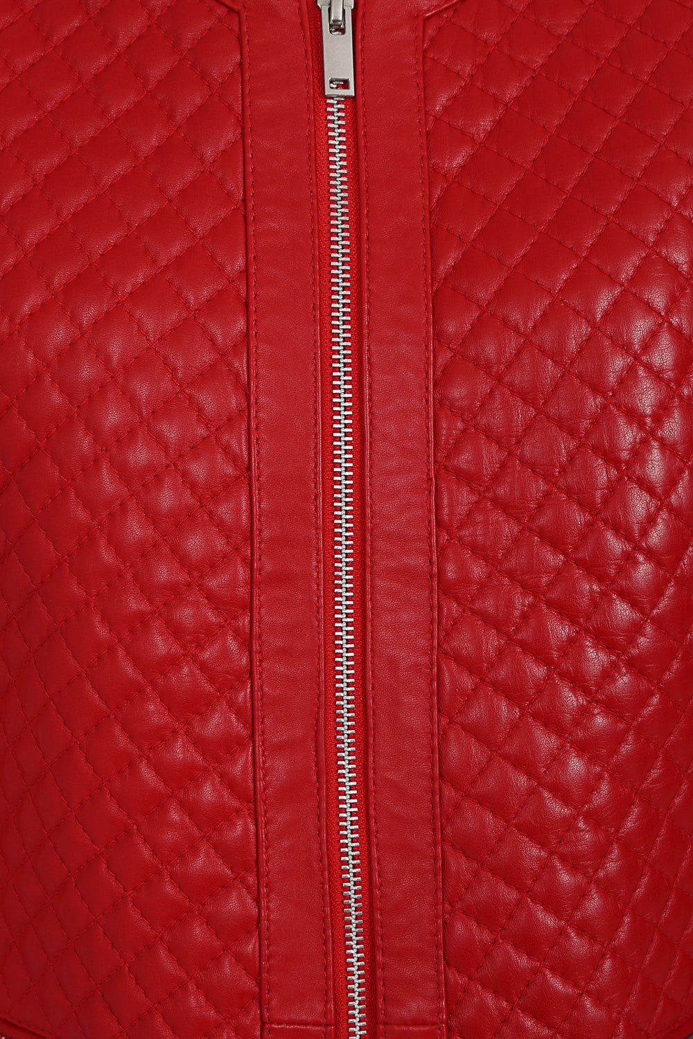 ELLIE Soft Lamb Nappa Leather Jacket - Quilted Collarless Design