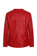 ELLIE Soft Lamb Nappa Leather Jacket - Quilted Collarless Design