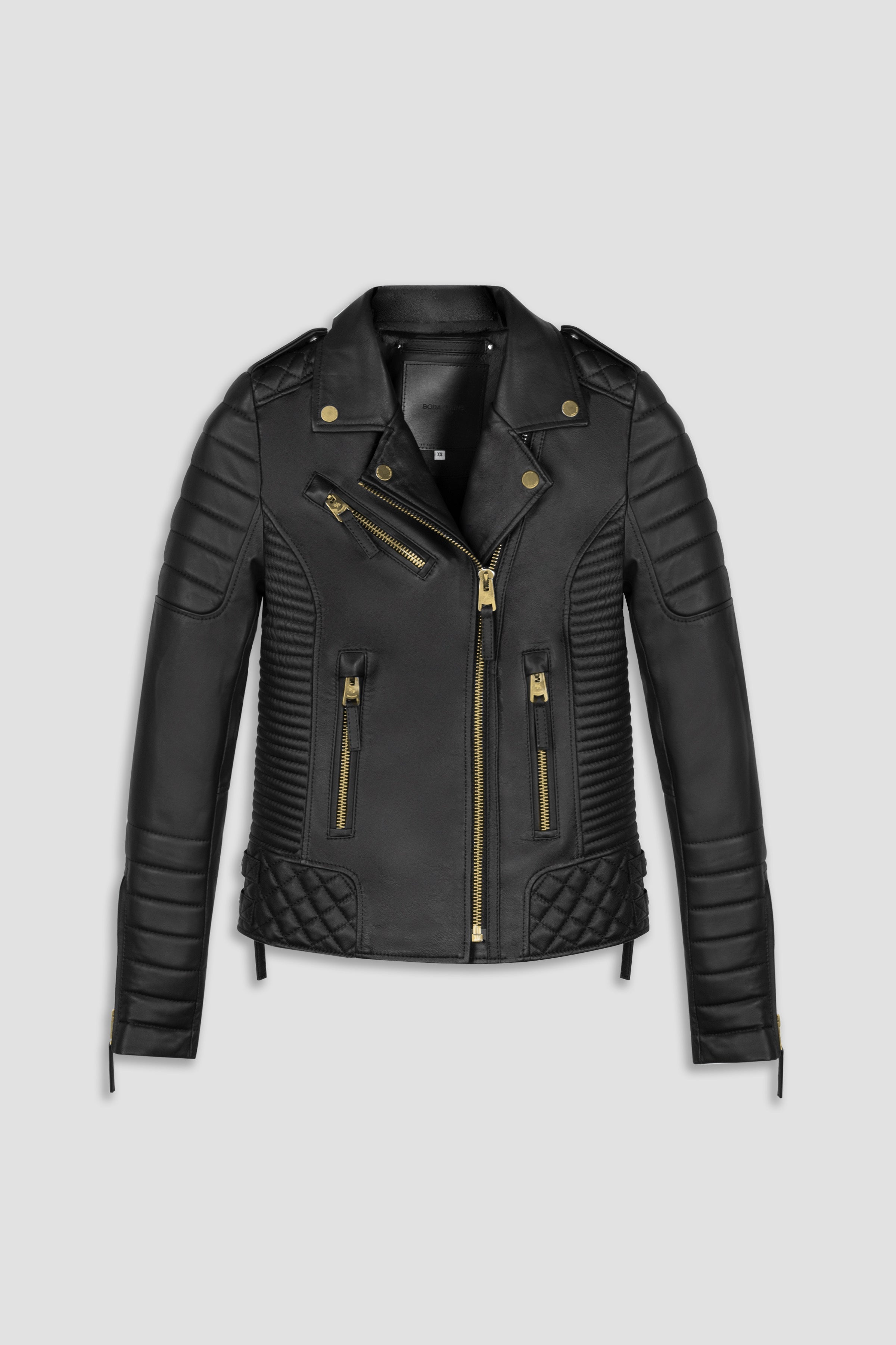 Kay Michaels 3.0 Gold Hardware Leather Jacket (Woman)