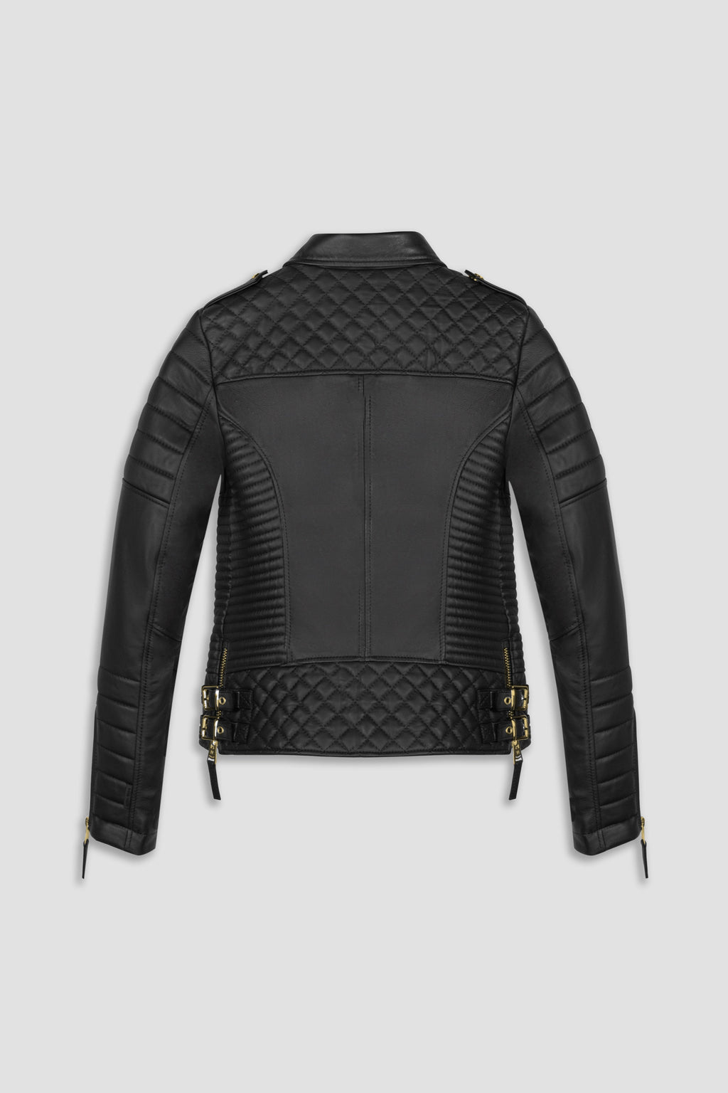 Kay Michaels 3.0 Gold Hardware Leather Jacket (Woman)