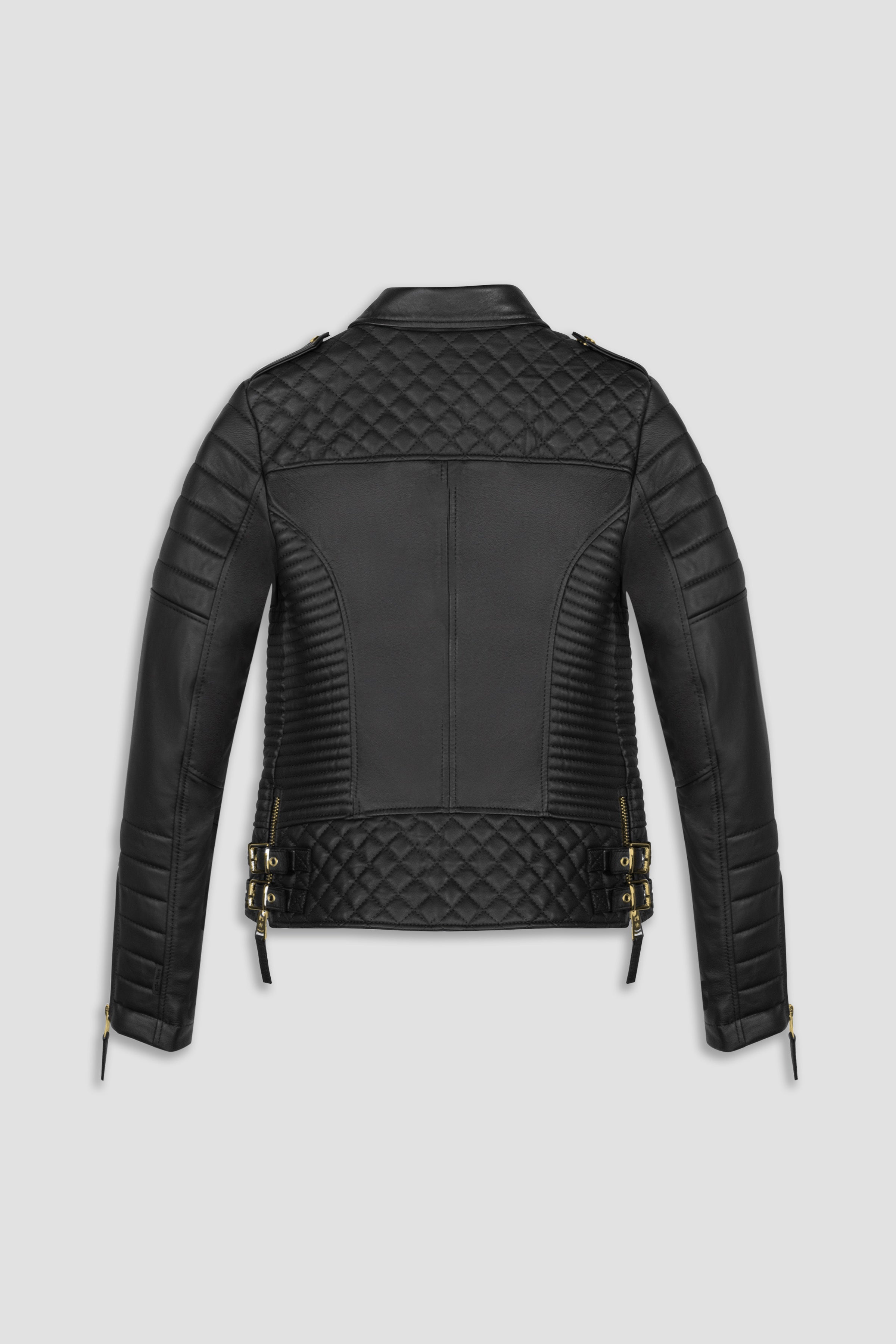 Kay Michaels 3.0 Gold Hardware Leather Jacket (Woman)