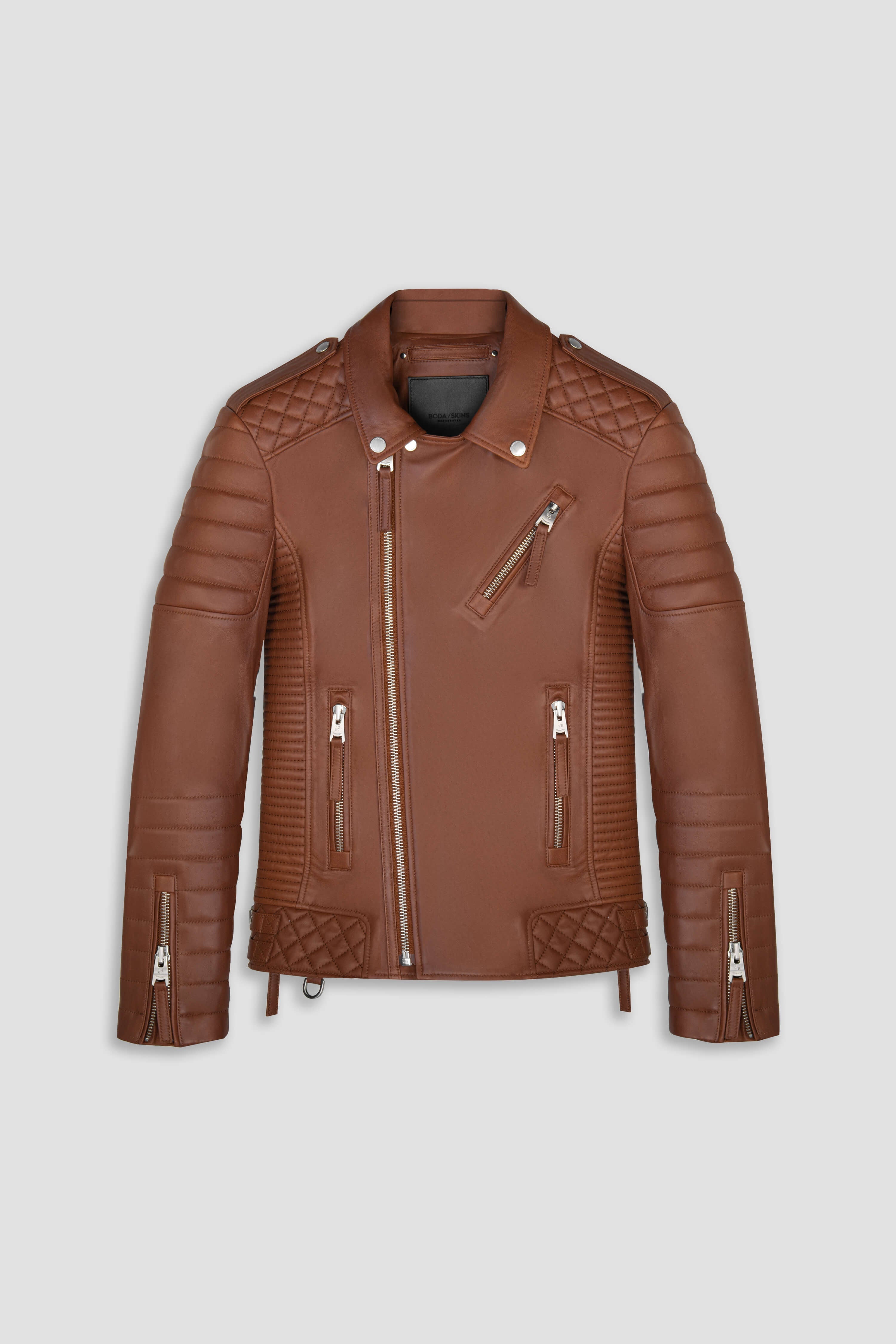 Kay Michaels 3.0 Tall: Retro Brown Leather Jacket (Man)