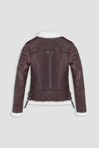 Kay Michaels 3.0: Antique Brown Shearling Jacket (Woman)