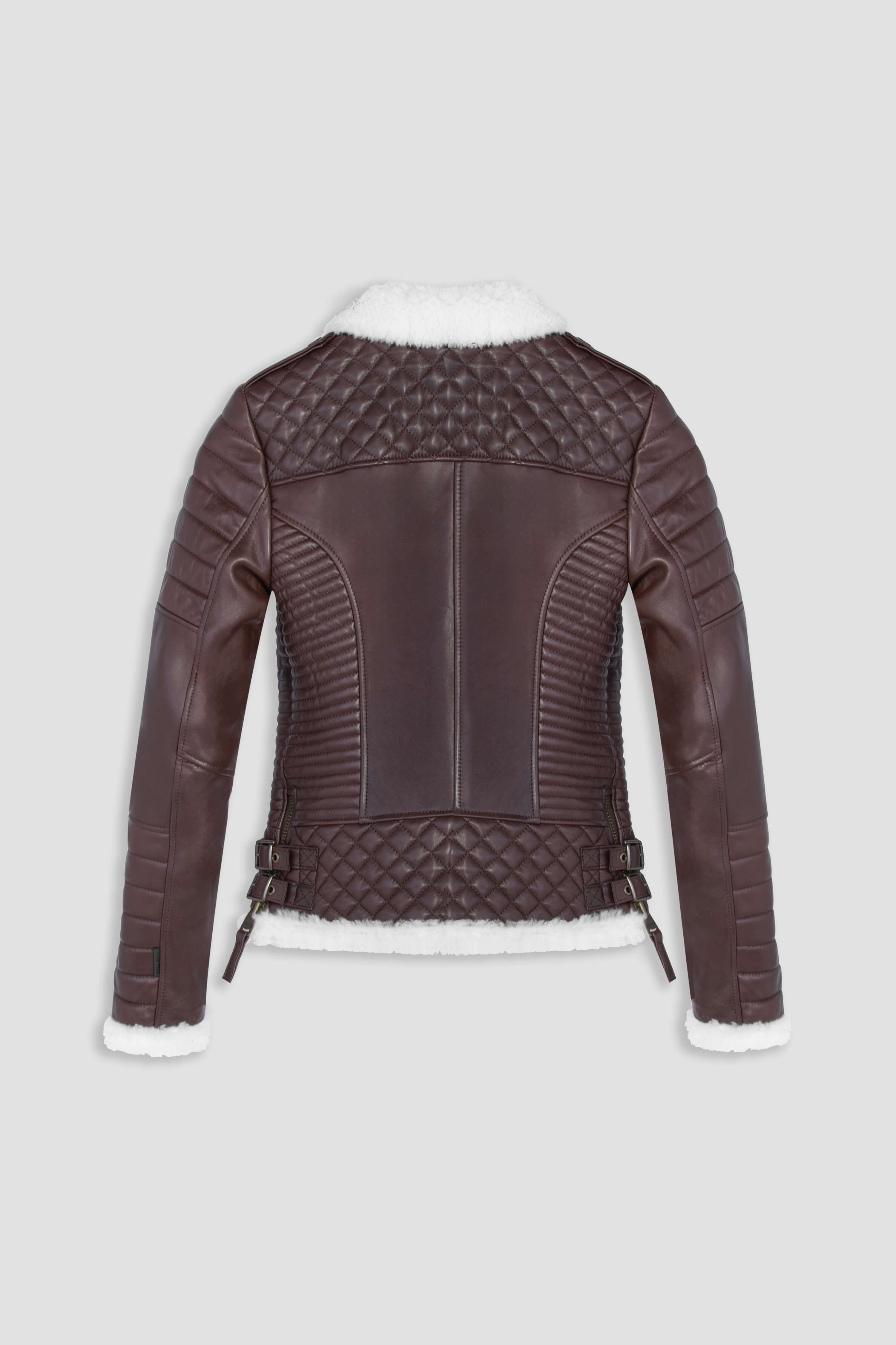 Kay Michaels 3.0: Antique Brown Shearling Jacket (Woman)