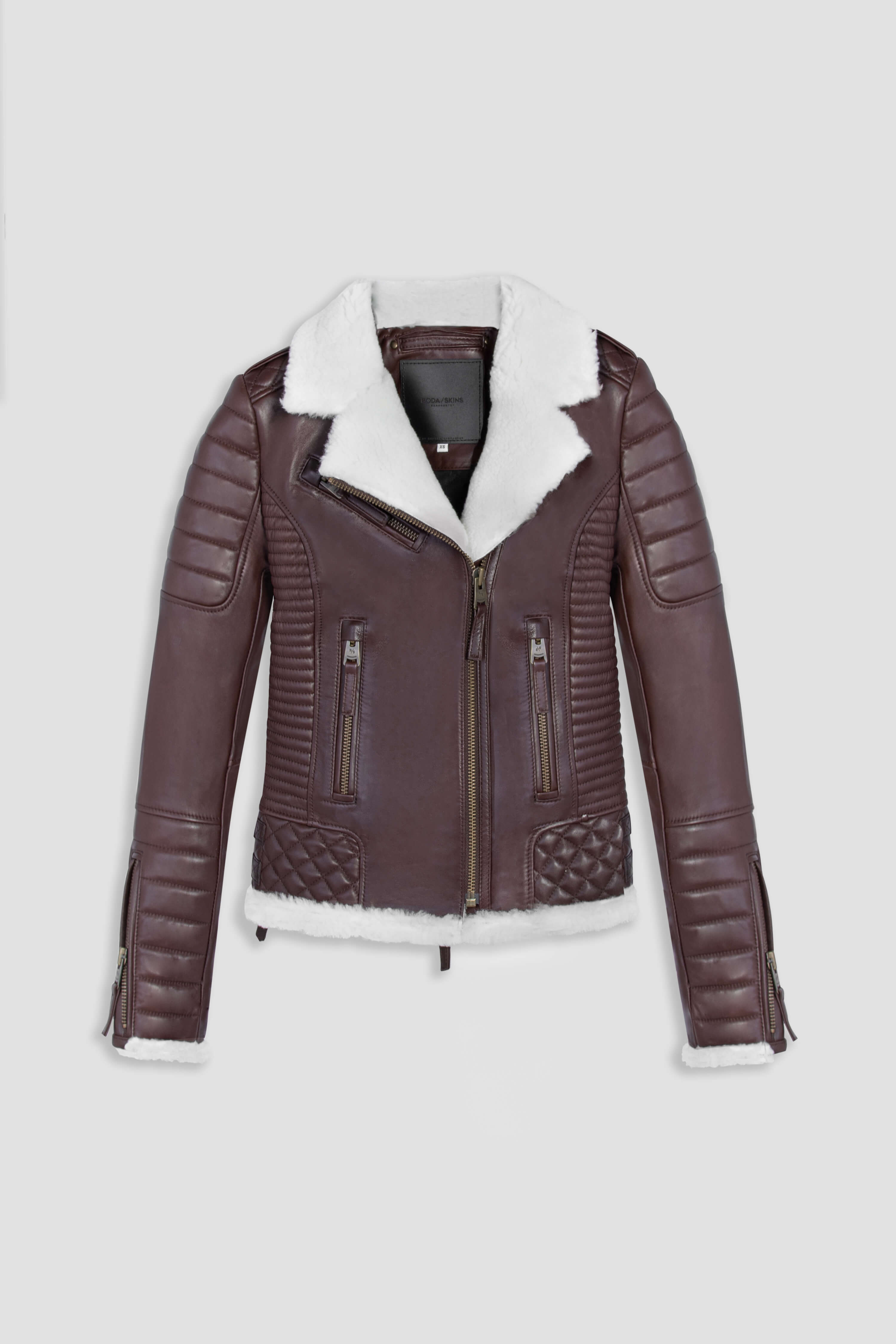 Kay Michaels 3.0: Antique Brown Shearling Jacket (Woman)