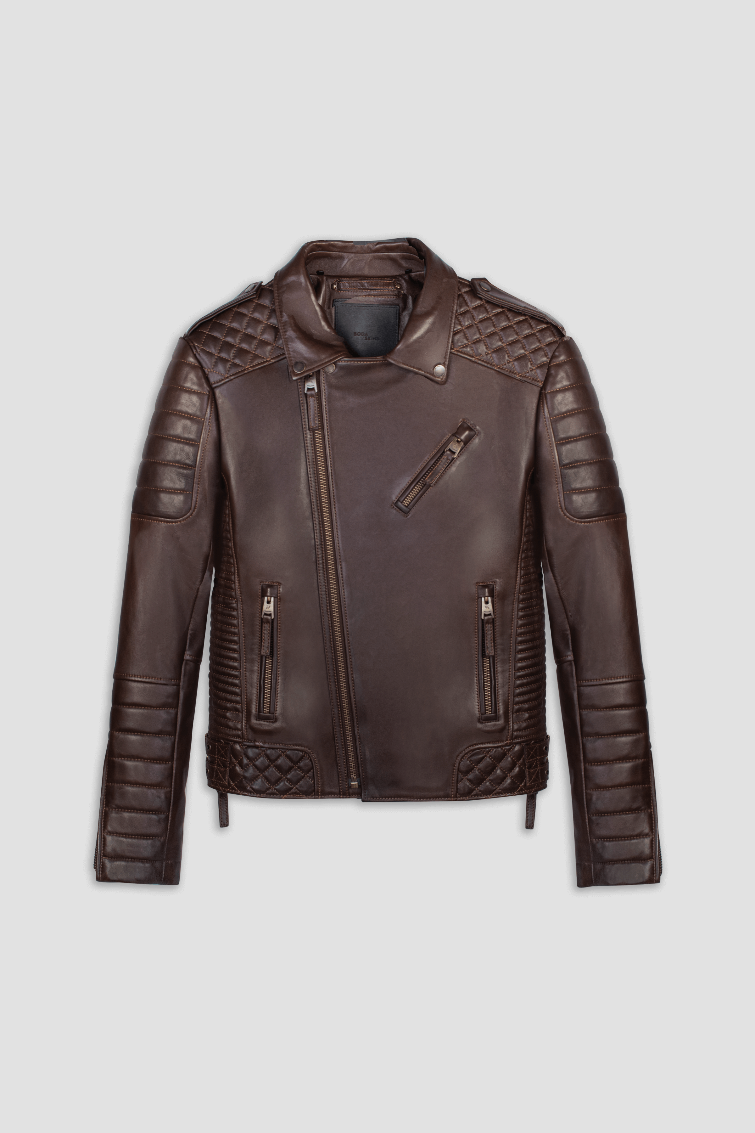 Kay Michaels 3.0 Tall: Antique Brown Leather Jacket (Man)