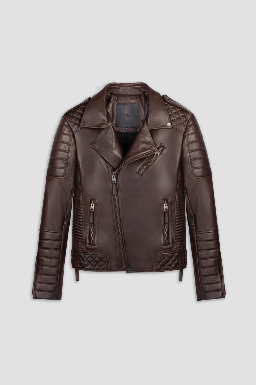 Kay Michaels 3.0 Tall: Antique Brown Leather Jacket (Man)