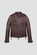 Kay Michaels 3.0: Antique Brown Leather Jacket (Woman)