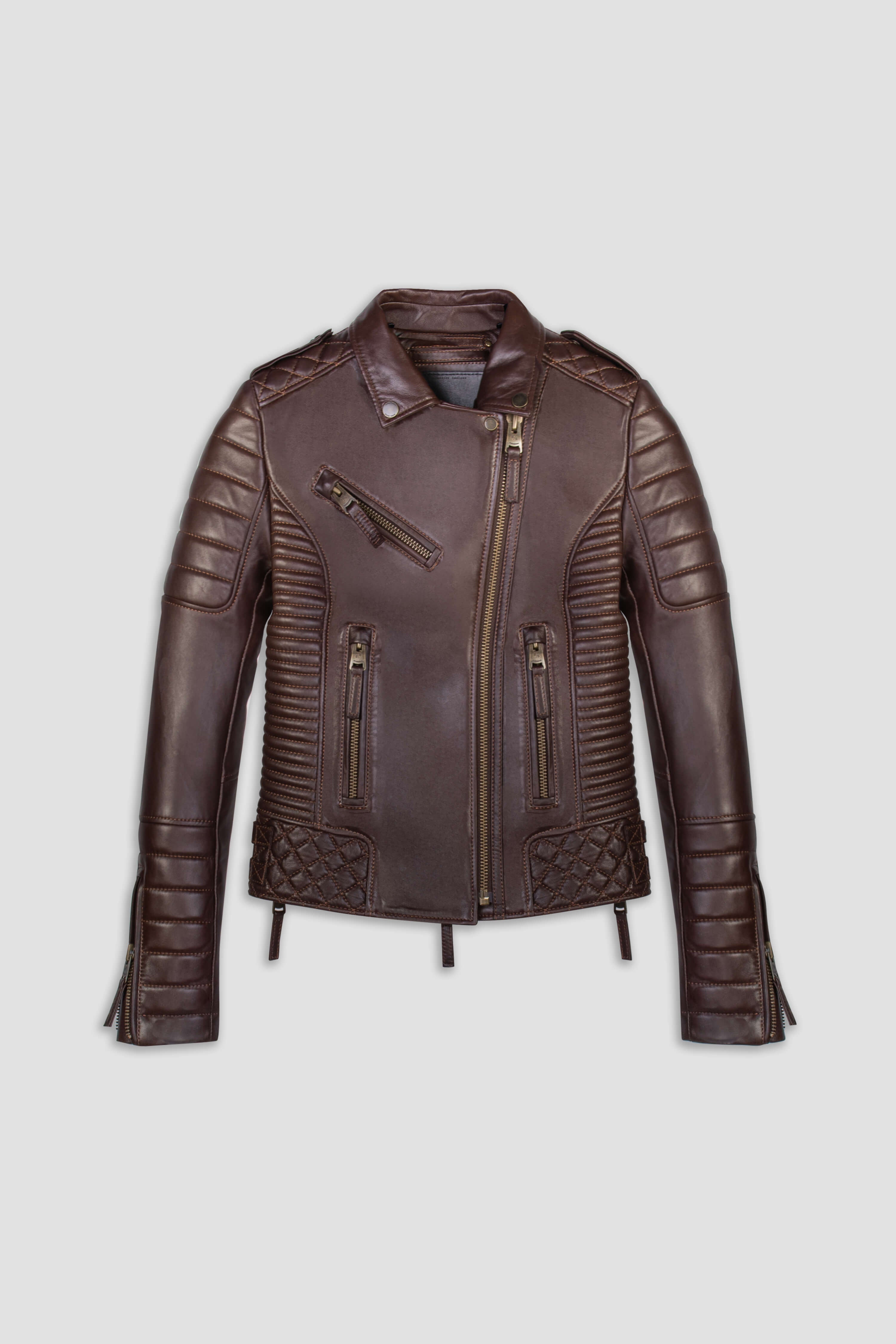 Kay Michaels 3.0: Antique Brown Leather Jacket (Woman)