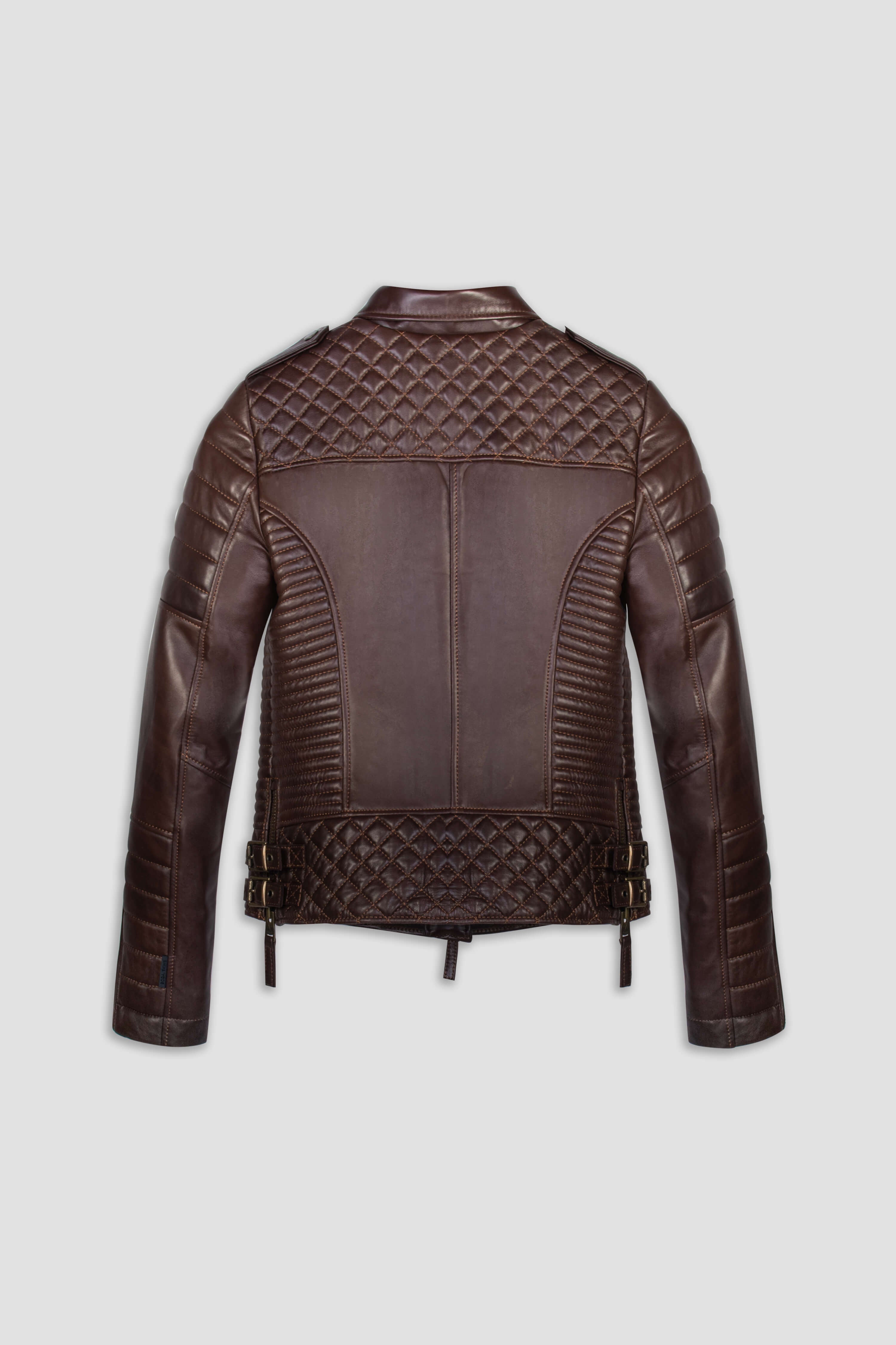 Kay Michaels 3.0: Antique Brown Leather Jacket (Woman)