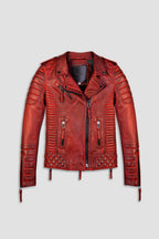 Kay Michaels 2.0: Burnt Red Leather Jacket (Woman)