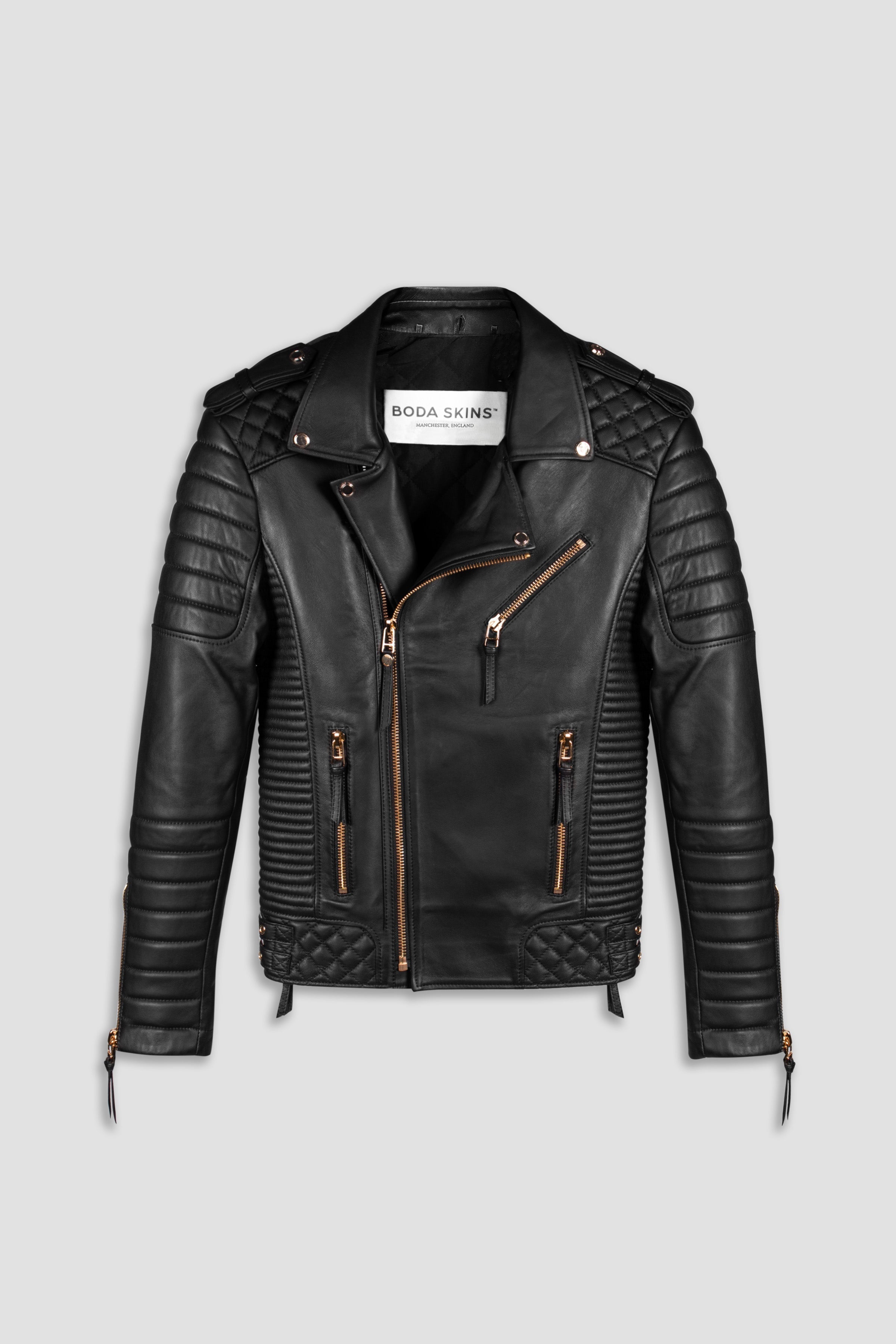 Kay Michaels 2.0 Leather Jacket Gold Hardware Tall (Man)
