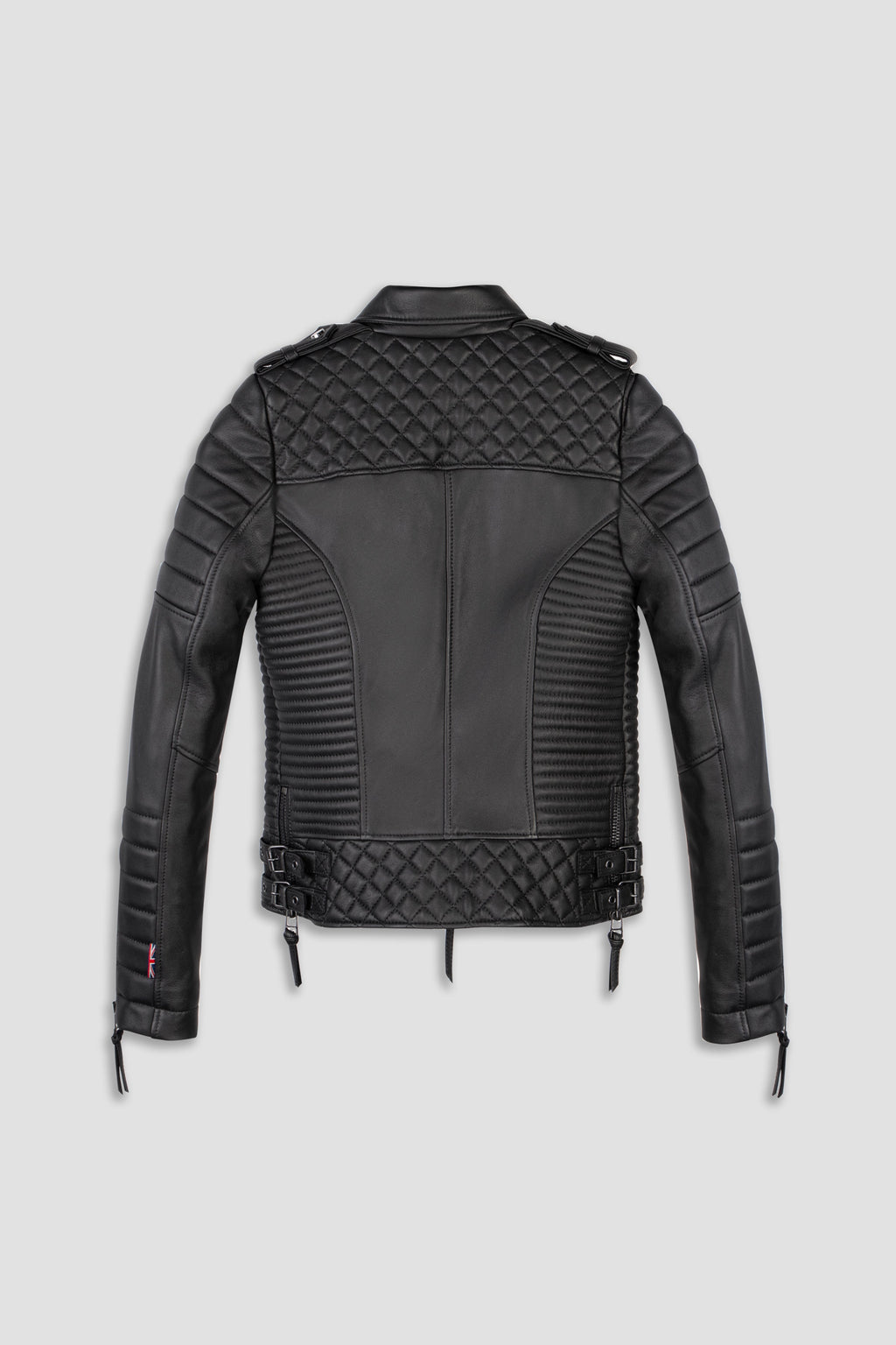 Kay Michaels 2.0 Gun Metal Hardware Tall Leather Jacket (Woman)