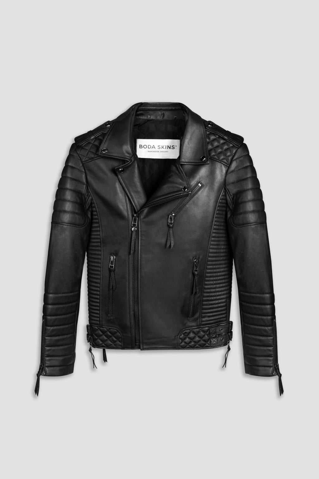 Kay Michaels 2.0 Gun Metal Hardware Leather Jacket (Man)