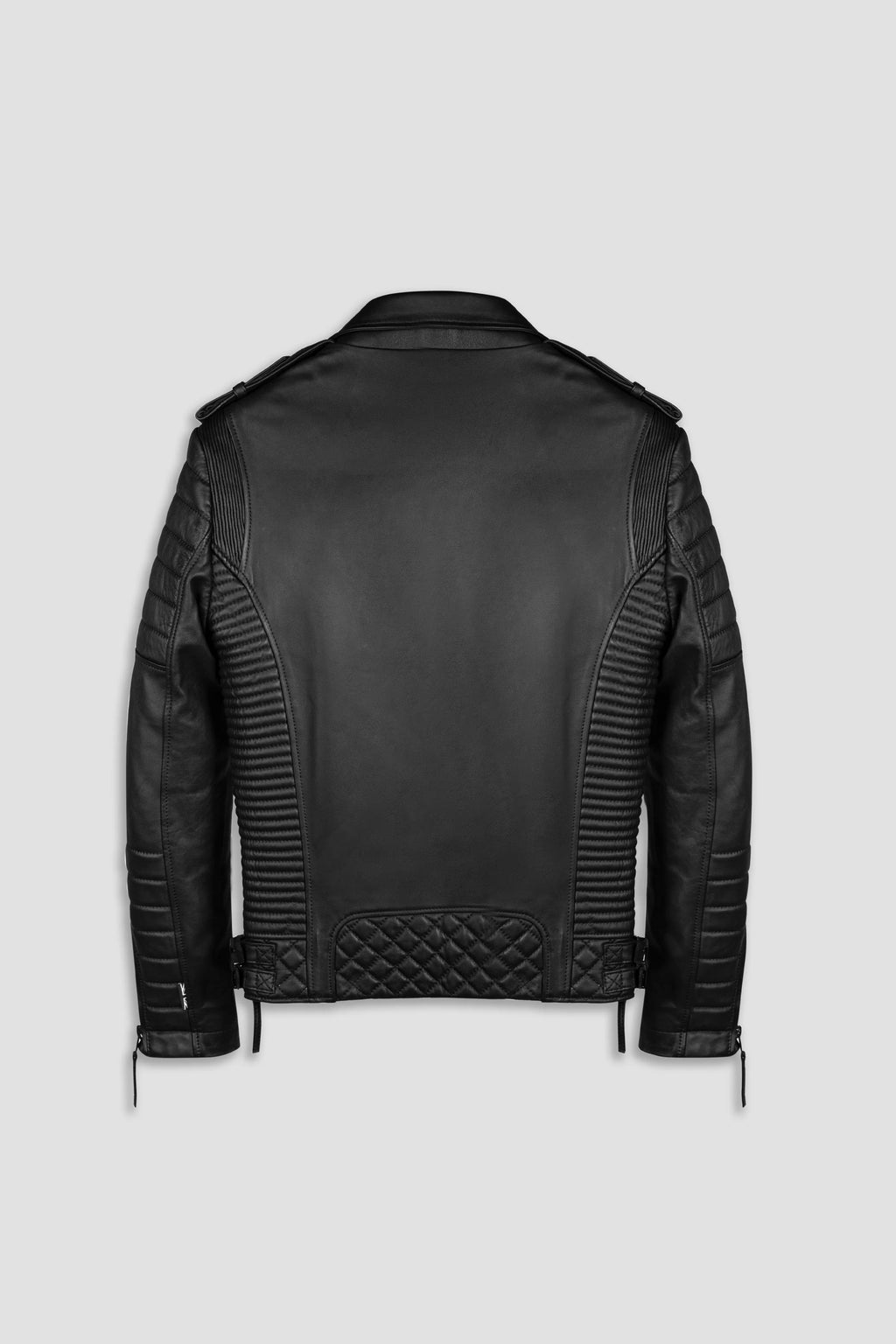 Kay Michaels 3.0 Tall: Matte Black Hardware Leather Jacket (Man)