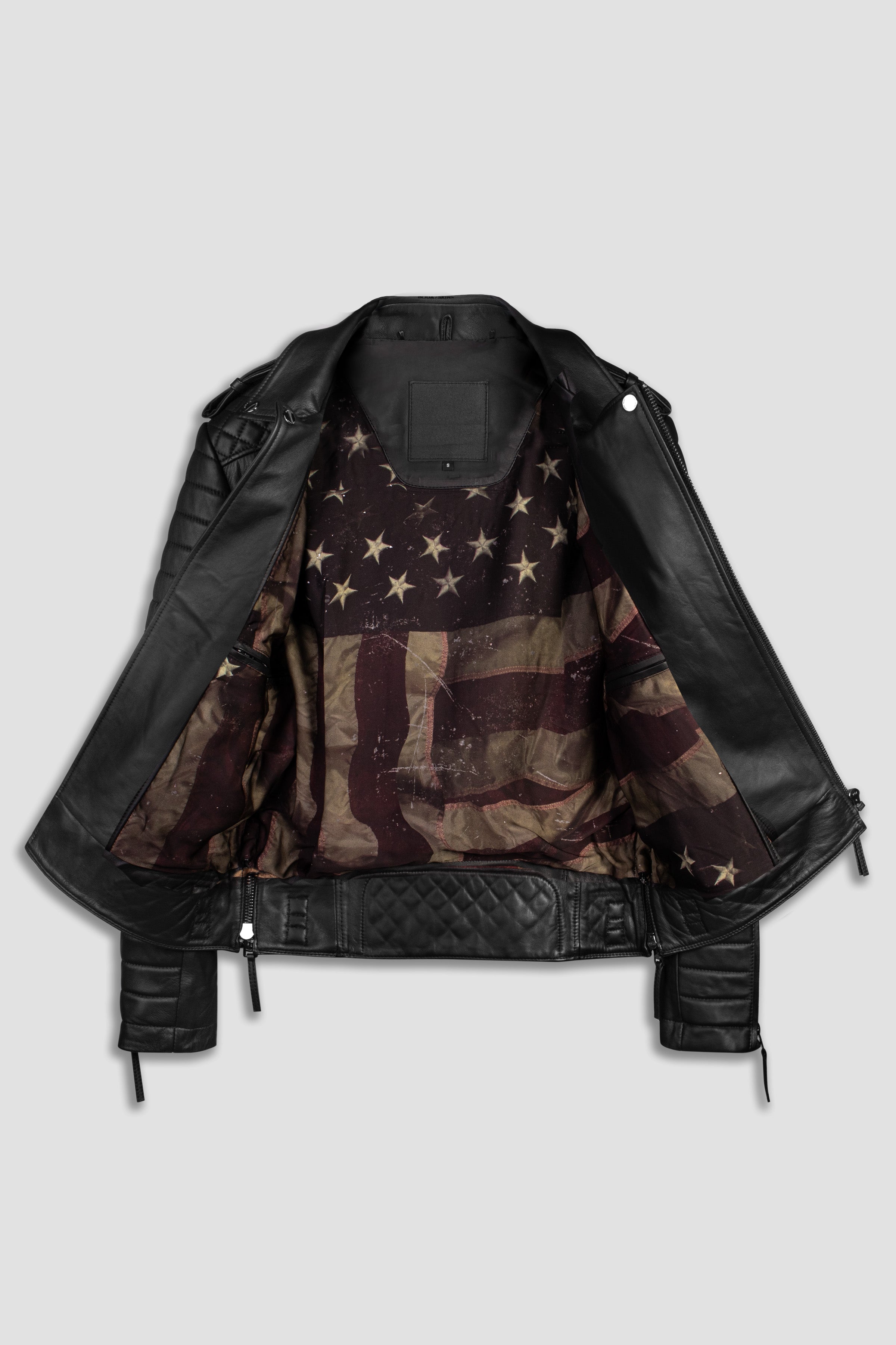Kay Michaels Tall: Old Glory Leather Jacket (Man)