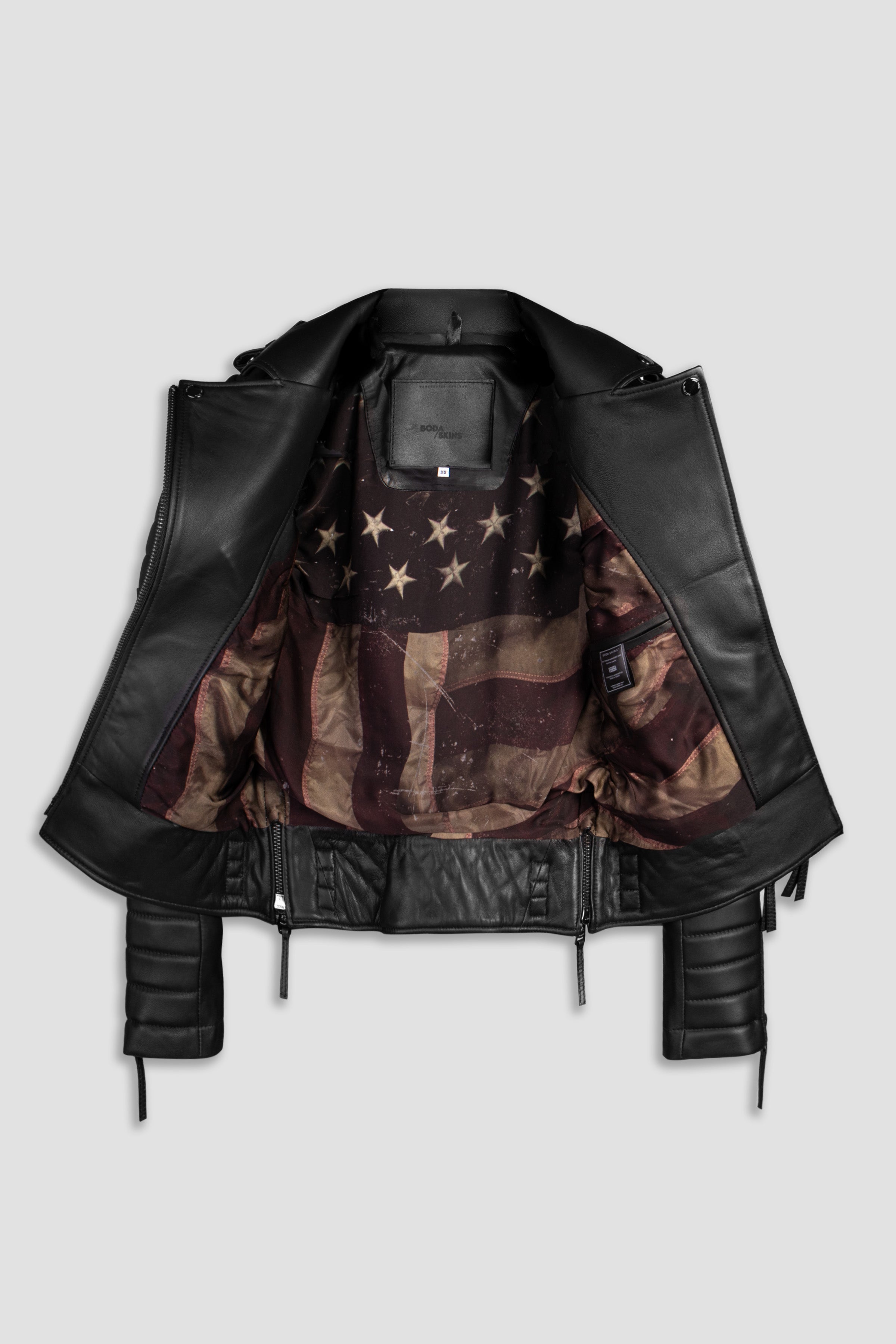 Kay Michaels Tall: Old Glory Leather Jacket (Woman)