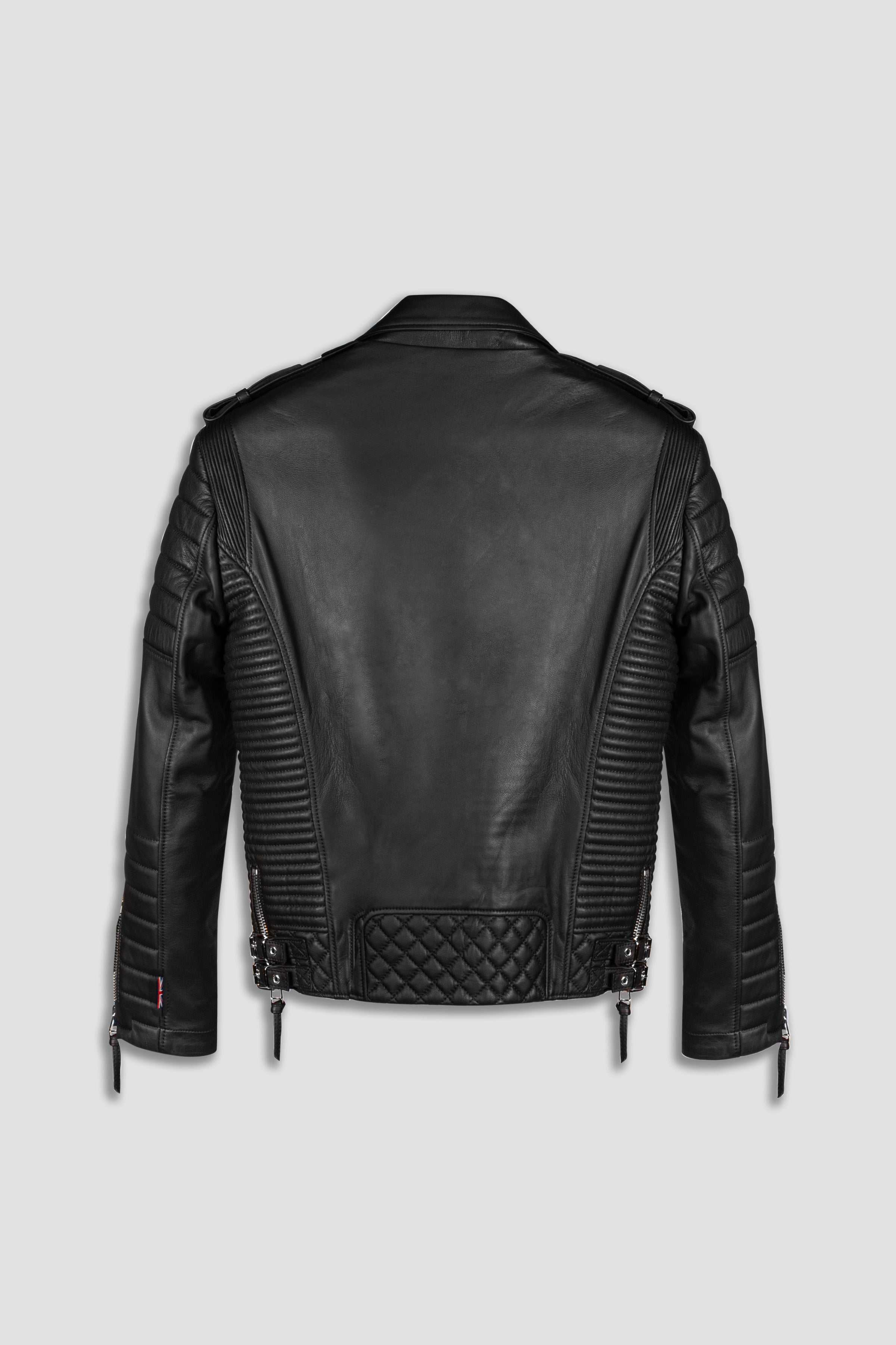 Kay Michaels 2.0 Leather Biker Jacket Platinum Hardware Tall (Man)