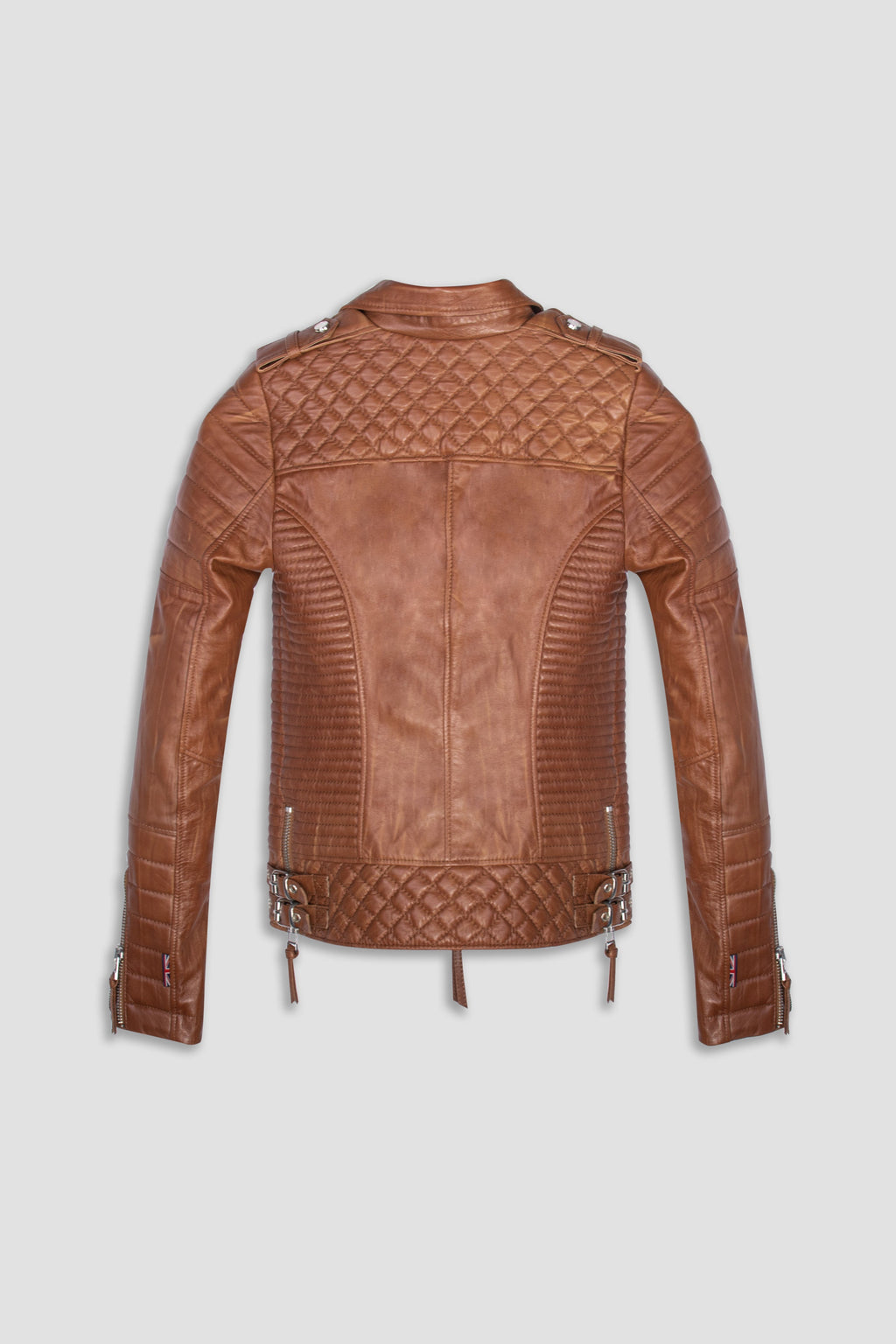 Kay Michaels Tall: Retro Brown Leather Jacket (Woman)