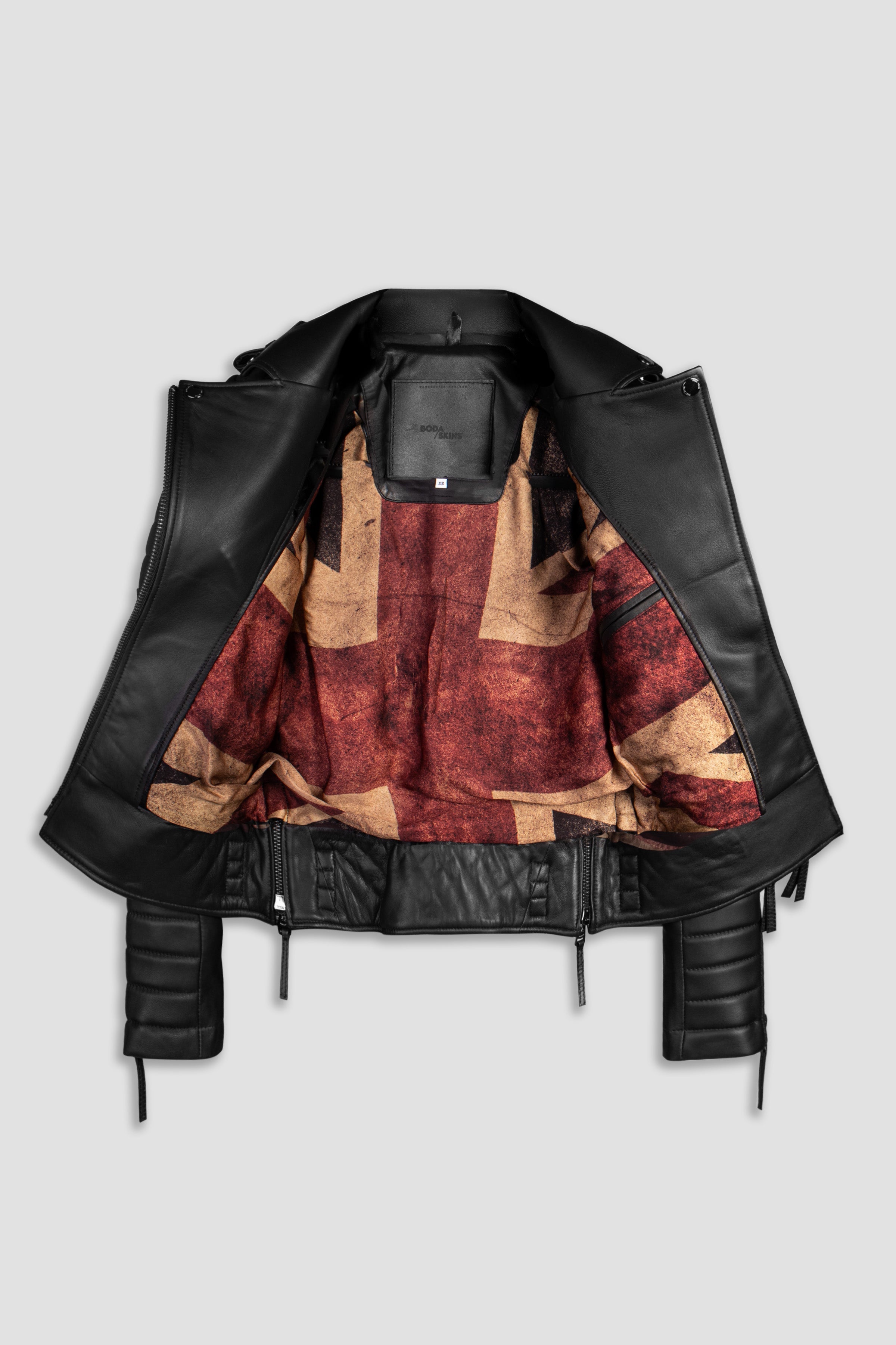 Kay Michaels Tall: Union Jack Leather Jacket  (Woman)