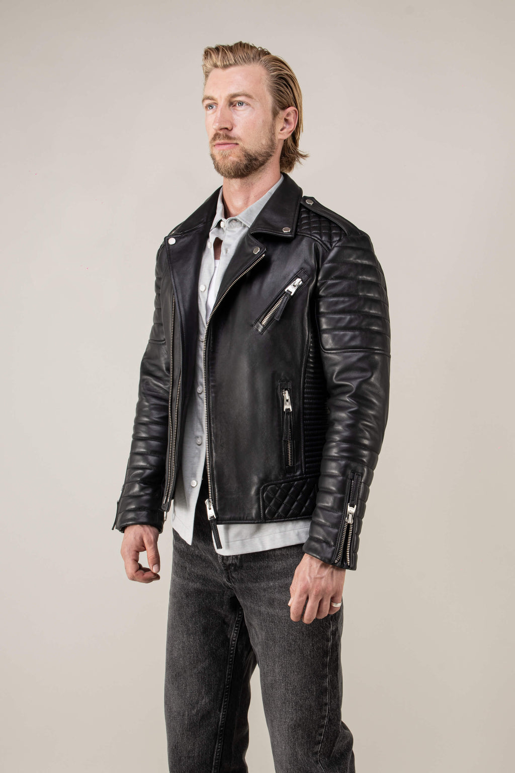 Kay Michaels: V Fit Leather Jacket