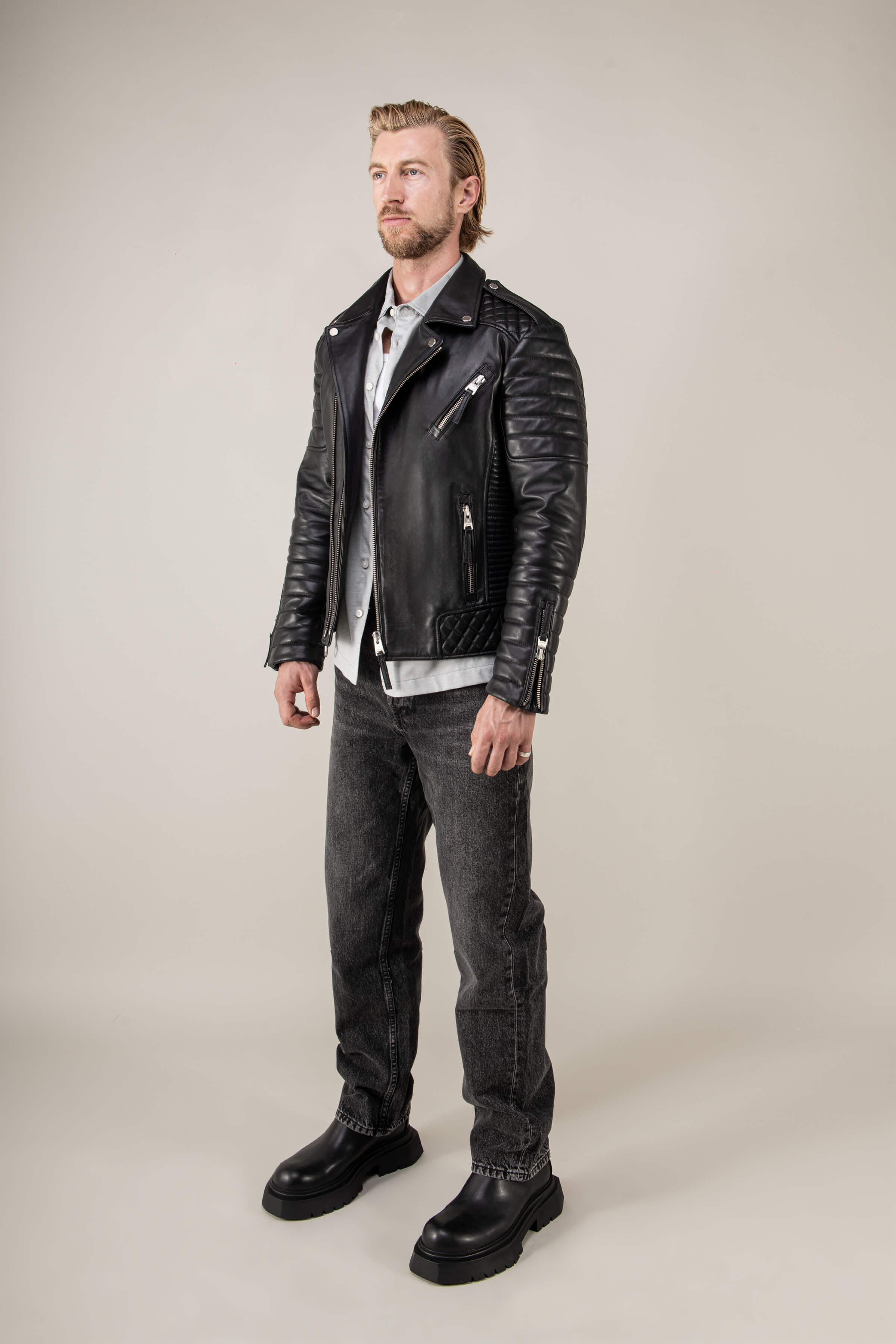Kay Michaels: V Fit Leather Jacket