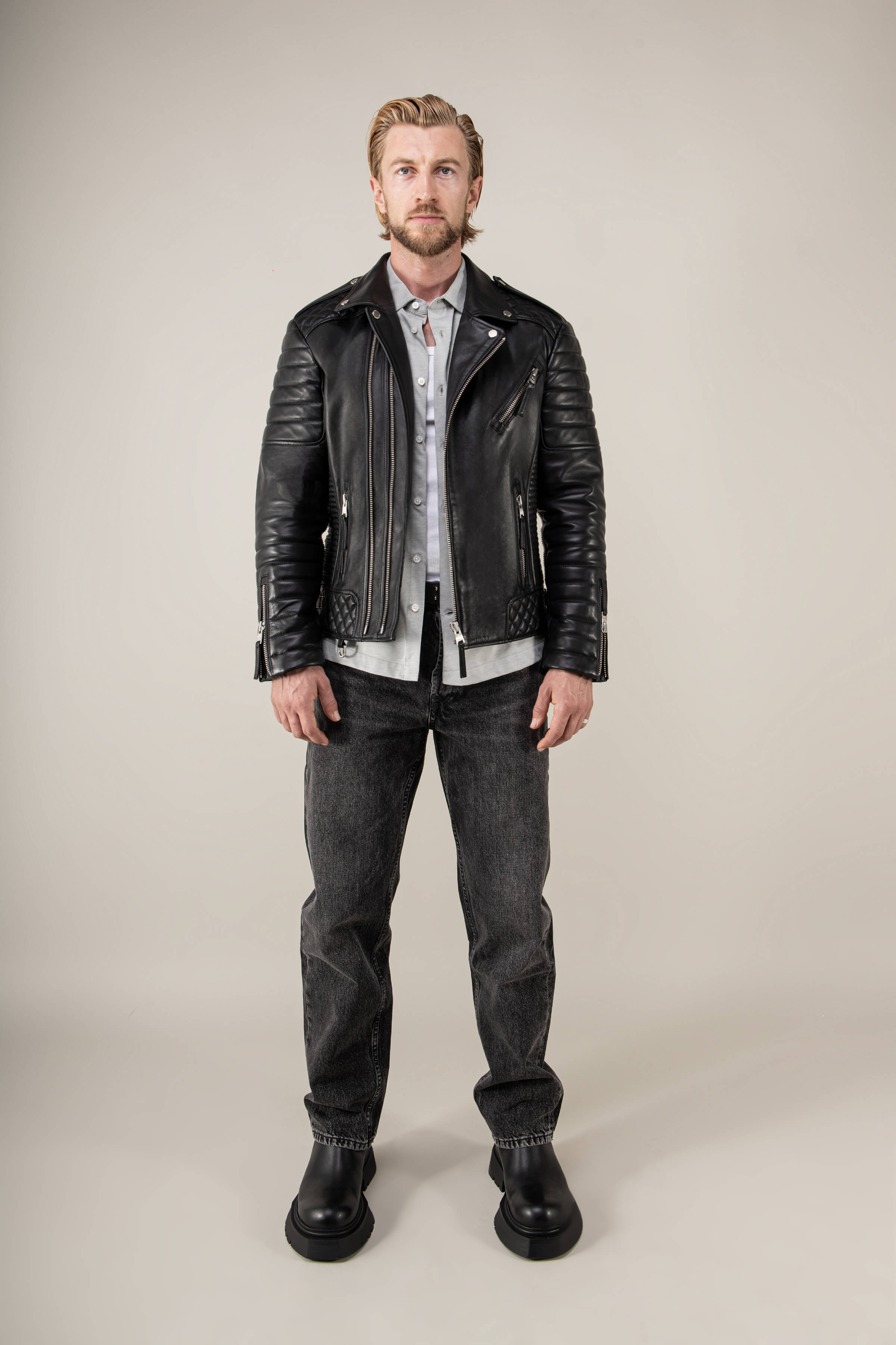 Kay Michaels: V Fit Leather Jacket
