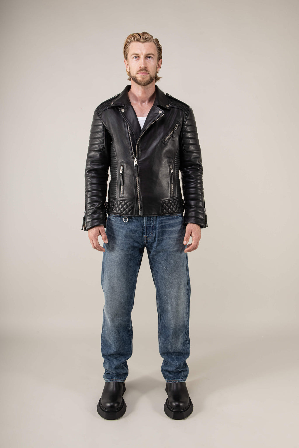 Kay Michaels: V Fit Leather Jacket