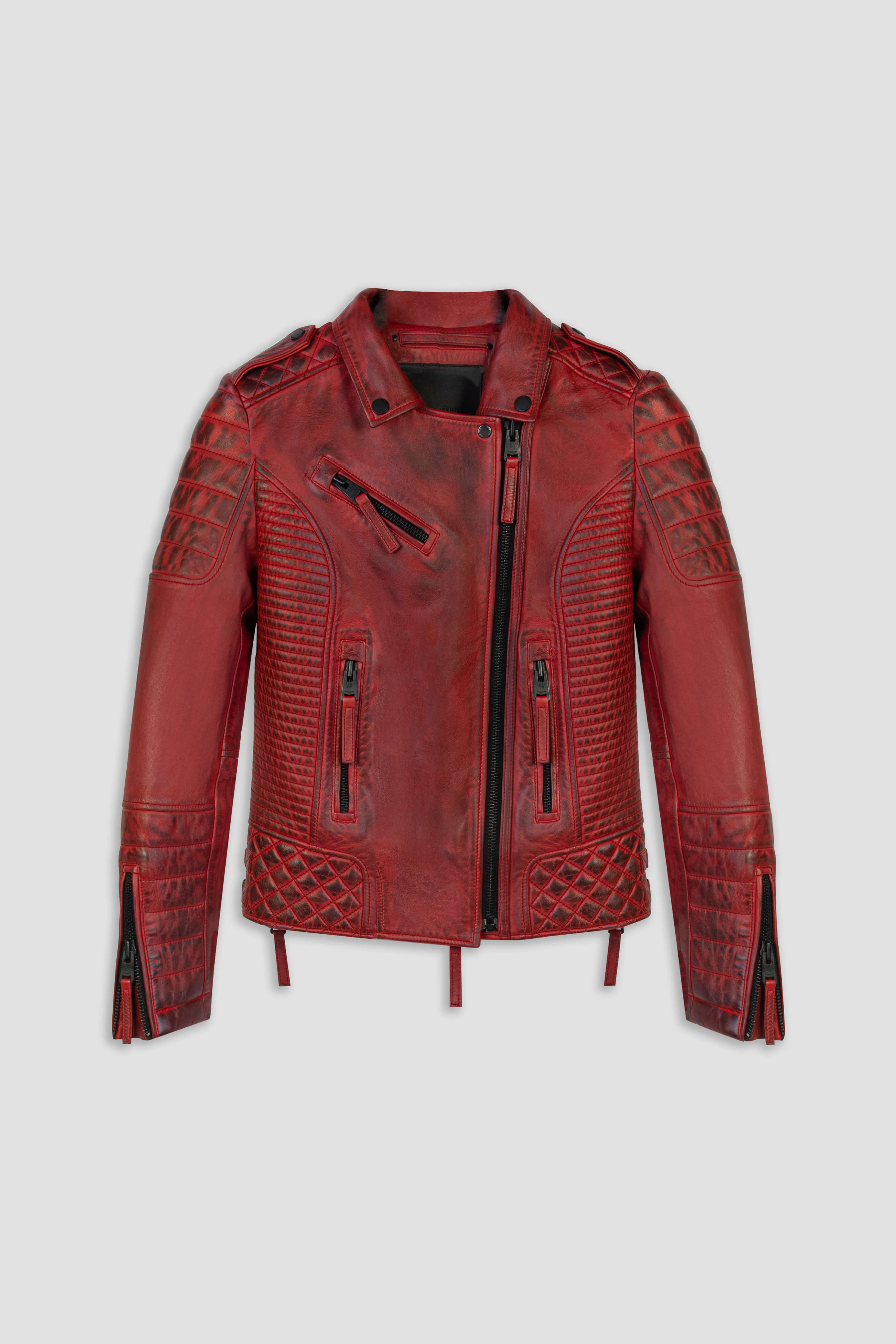 Kay Michaels 3.0: Burnt Red Leather Jacket (Woman)