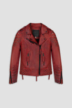 Kay Michaels 3.0: Burnt Red Leather Jacket (Woman)
