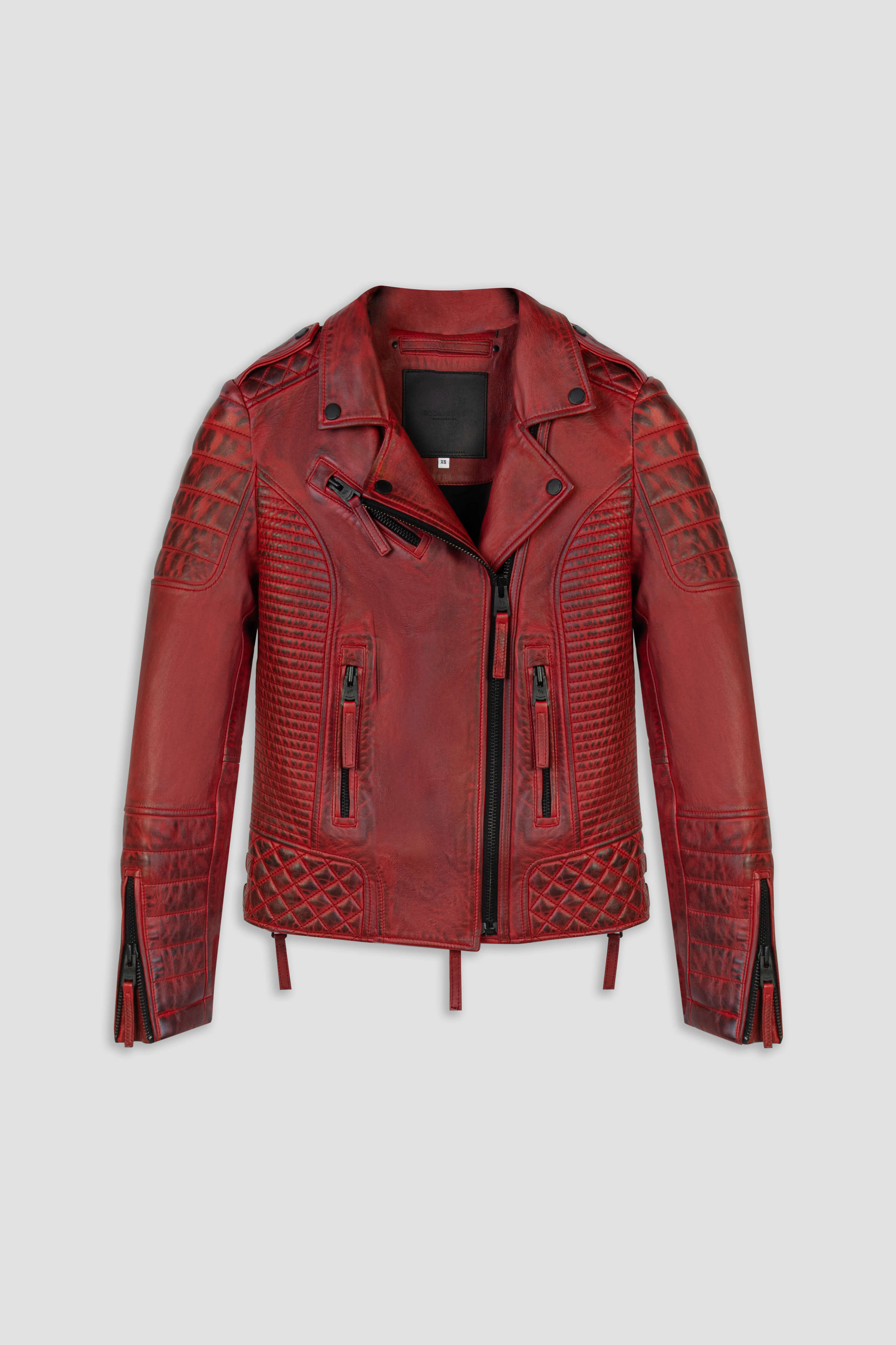 Kay Michaels 3.0: Burnt Red Leather Jacket (Woman)