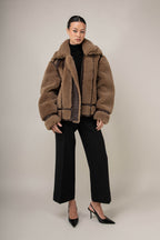 Kodiak Brown Shearling Jacket (Woman)