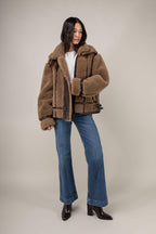 Kodiak Brown Shearling Jacket (Woman)