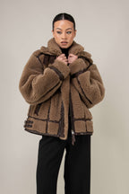 Kodiak Brown Shearling Jacket (Woman)