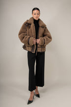 Kodiak Brown Shearling Jacket (Woman)