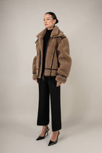 Kodiak Brown Shearling Jacket (Woman)