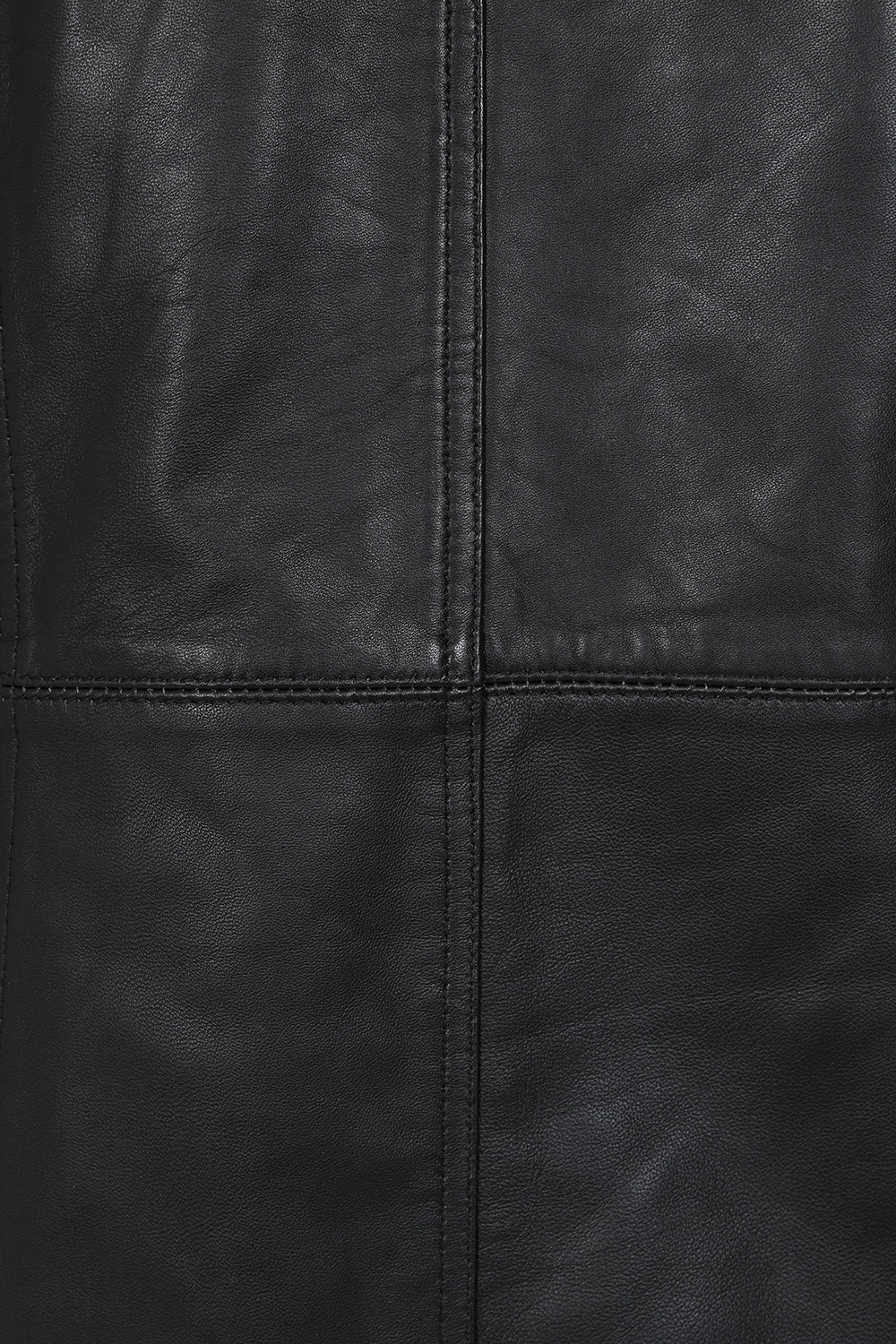 Women's Black Nappa Leather Hip-Length Jacket - Judith