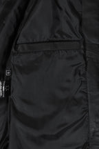 Women's Black Nappa Leather Hip-Length Jacket - Judith