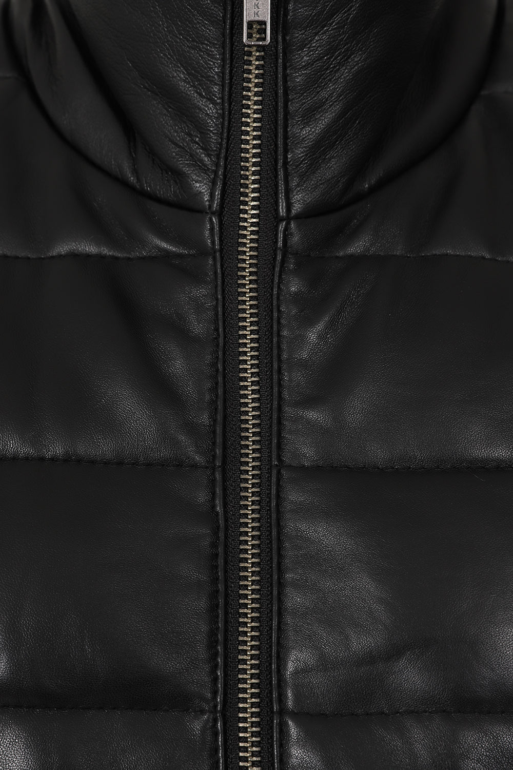 Women's Quilted Nappa Leather Gilet Black - SAMANTHA