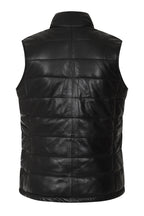 Women's Quilted Nappa Leather Gilet Black - SAMANTHA