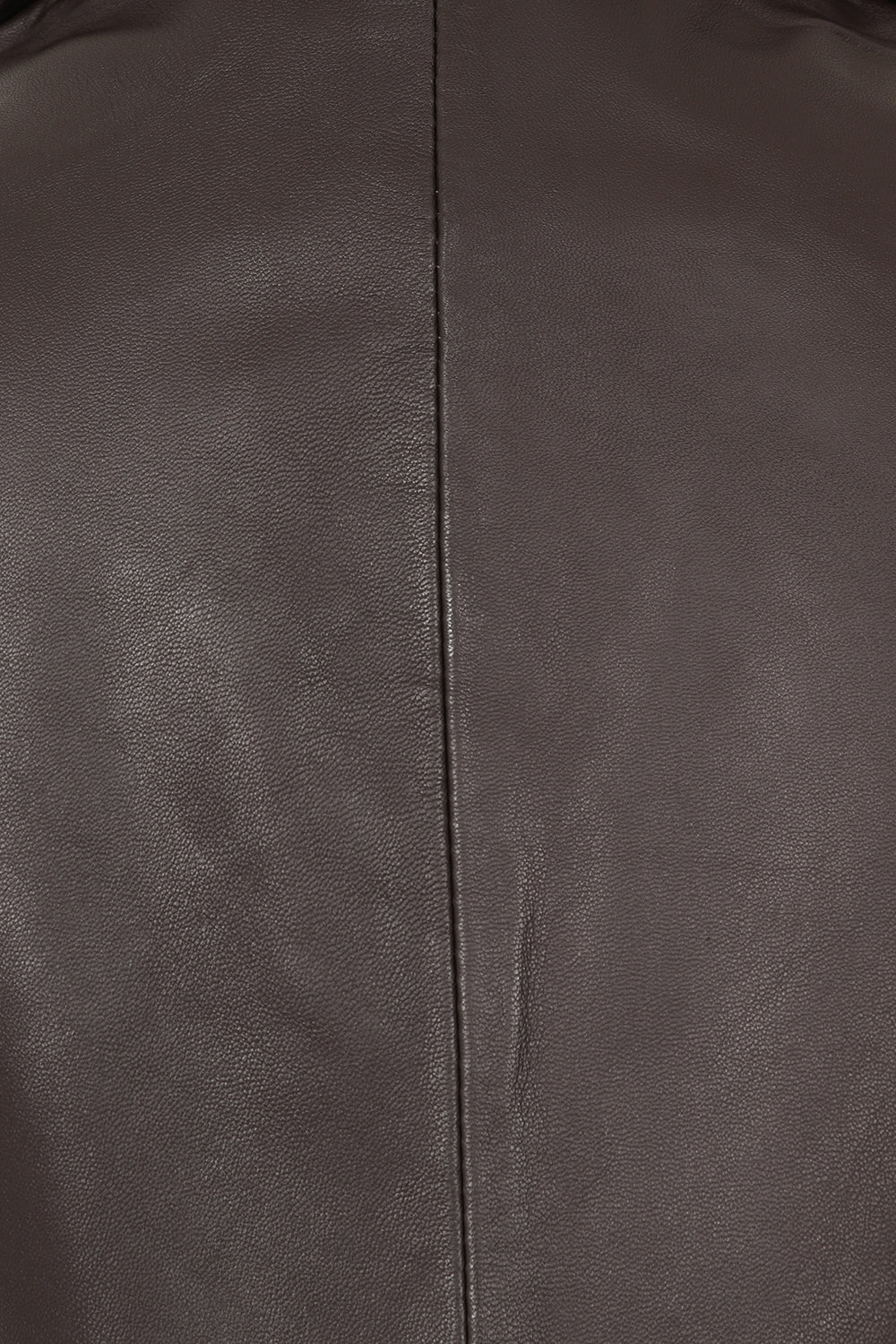 KAREN Women's Brown Nappa Leather Hip Length Blazer Jacket