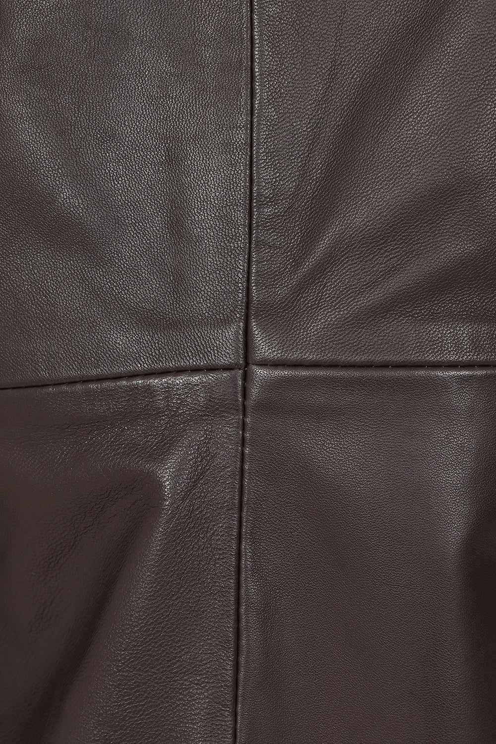 KAREN Women's Brown Nappa Leather Hip Length Blazer Jacket