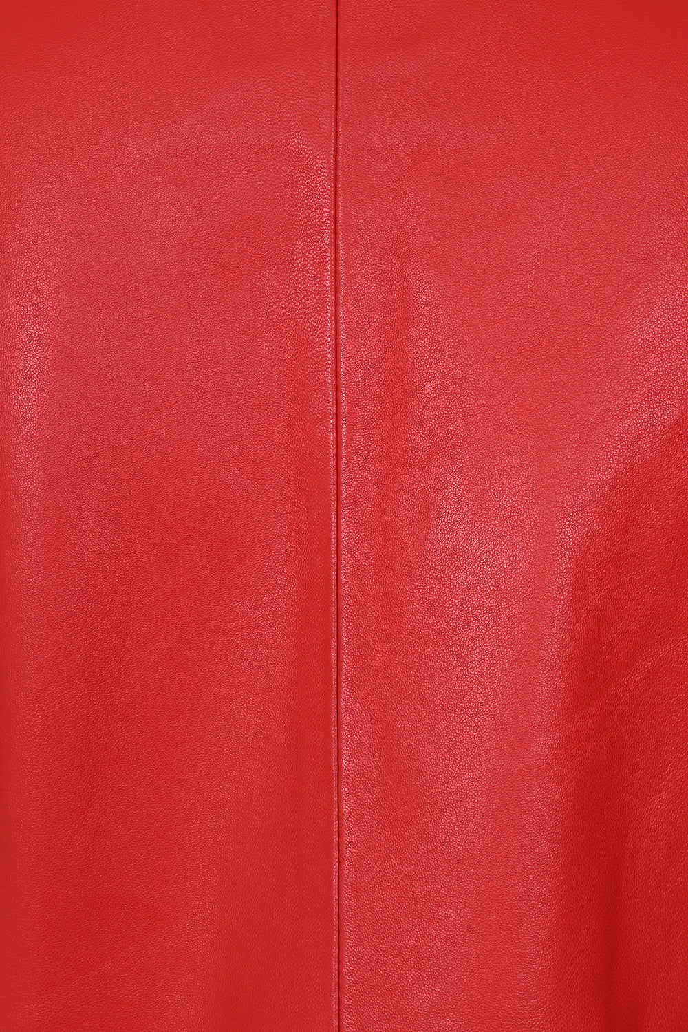 DEBORAH NC Classic Red Nappa Leather Jacket No Collar Women's